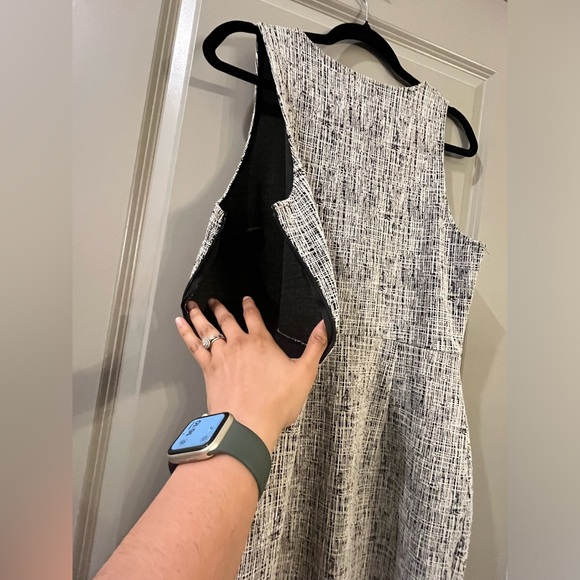 L, EXPRESS Black and white tweed Dress - Picture 4 of 7